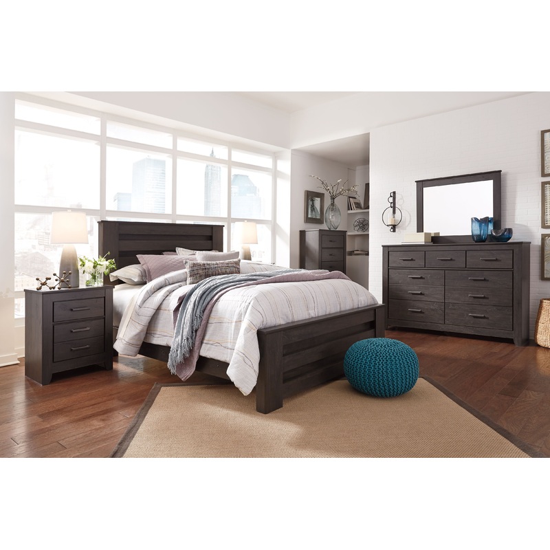 Brinxton – Panel Bedroom Set|Black|6 Pc. – Dresser, Mirror, Chest, Panel Bed|8 Pc. – Dresser, Mirror, Chest, Panel Bed, 2 Nightstands|5 Pc. – Dresser, Mirror, Panel Bed|7 Pc. – Dresser, Mirror, Panel Bed, 2 Nightstands