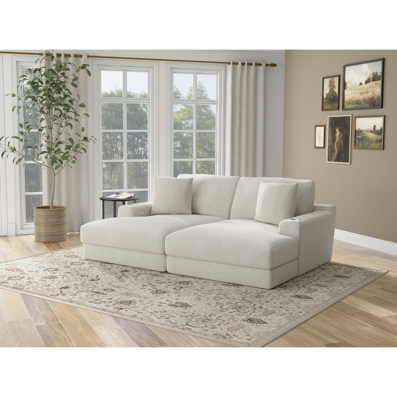 Cozy – 2 Piece Double Wide Chaise With USB Charging Ports