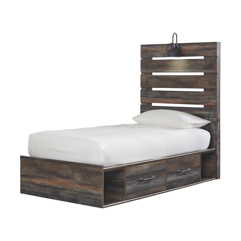 Drystan – Panel Bed|Beige|Twin|Queen|King|Full
