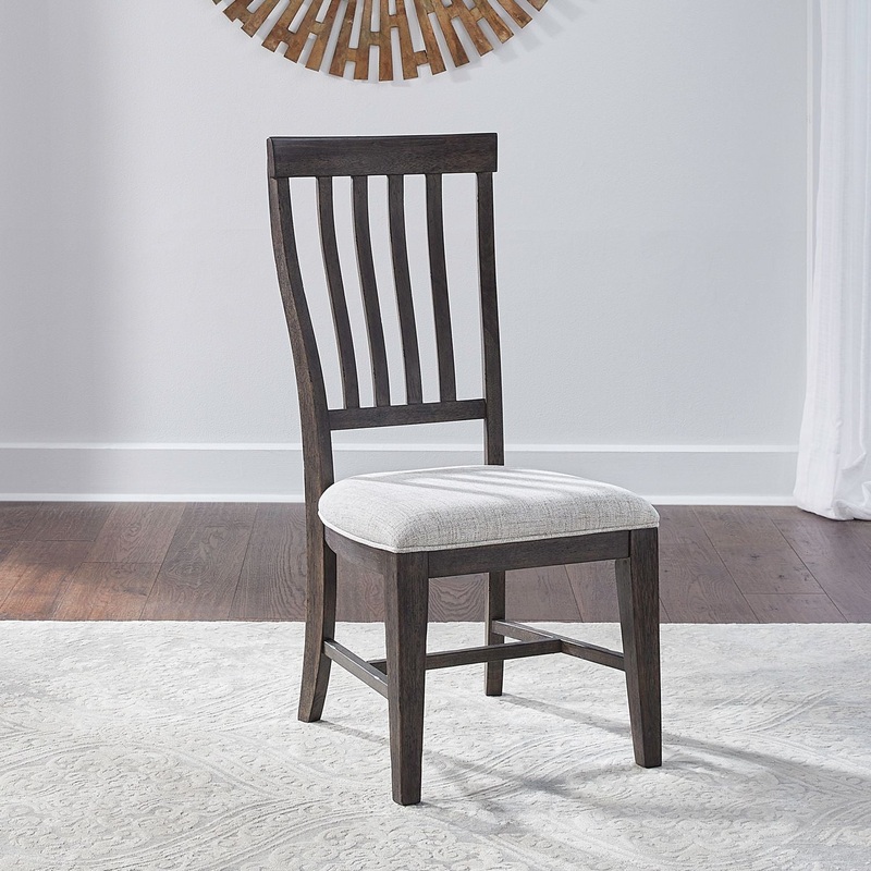 Grant Park – Slat Back Side Chair (RTA) – Brown