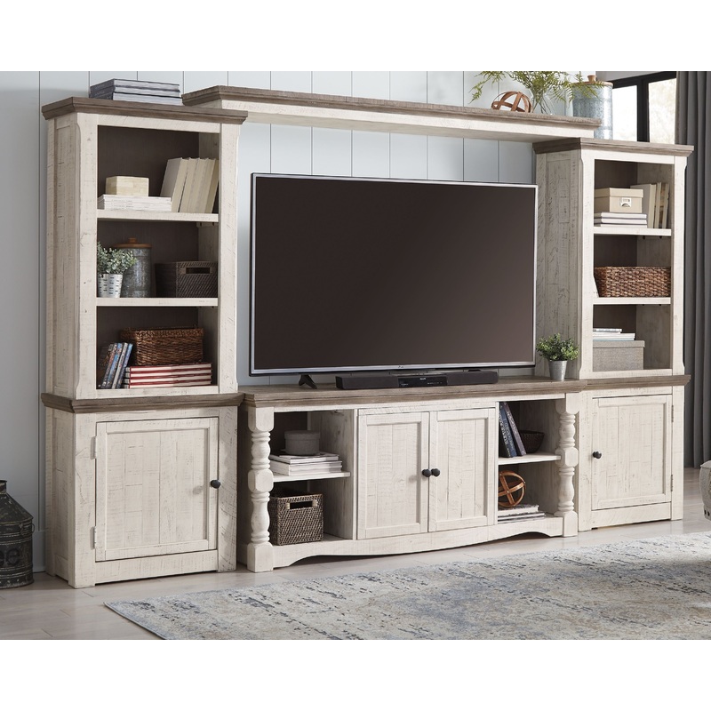 Havalance – Brown / Beige – 4 Pc. – Entertainment Center – 67 TV Stand