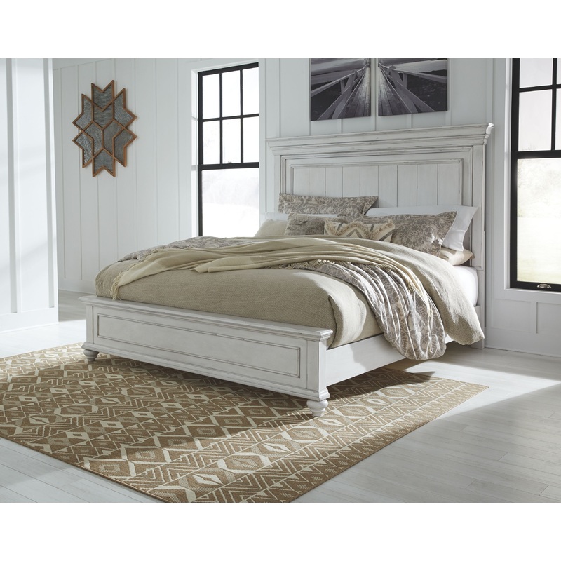 Kanwyn – Panel Bed|White|Queen|California King|King