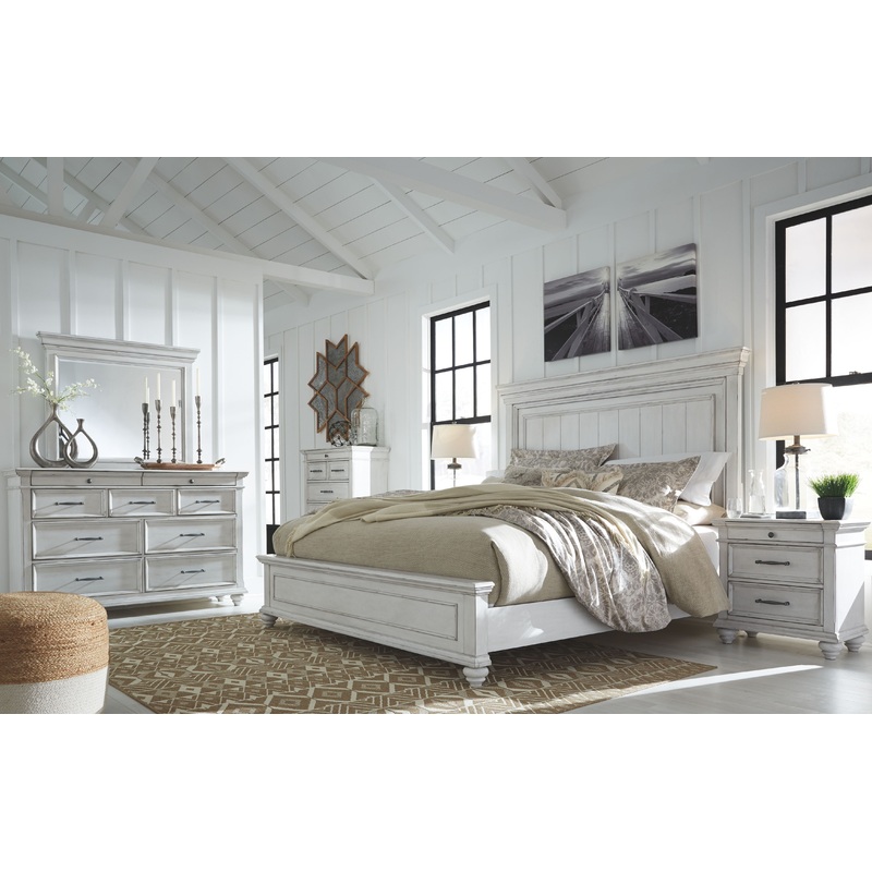 Kanwyn – Panel Bedroom Set|6 Pc. Bed, Dresser, Mirror, Chest|8 Pc. Bed, Dresser, Mirror, Chest, 2 Nightstands|5 Pc. Bed, Dresser, Mirror|7 Pc. Bed, Dresser, Mirror, 2 Nightstands|Queen|California King|King