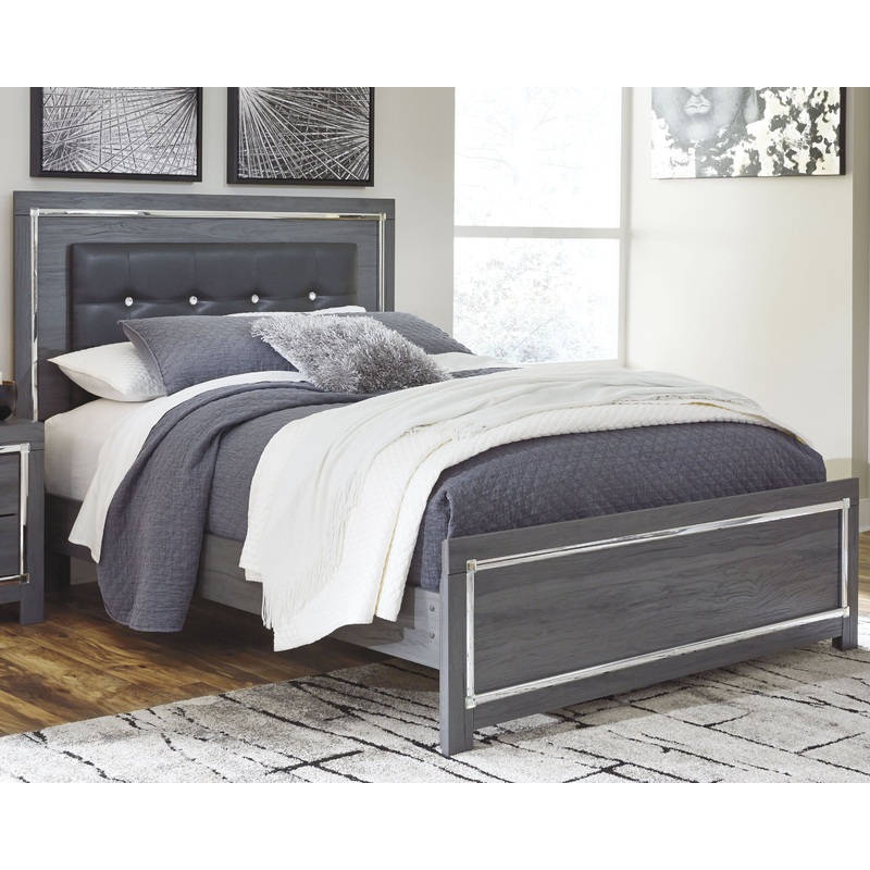 Lodanna – Panel Bed|Gray|Queen|King|Full