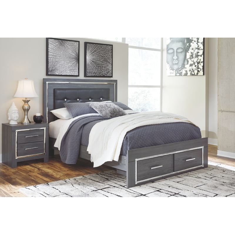 Lodanna – Storage Bed|Gray|Queen|King