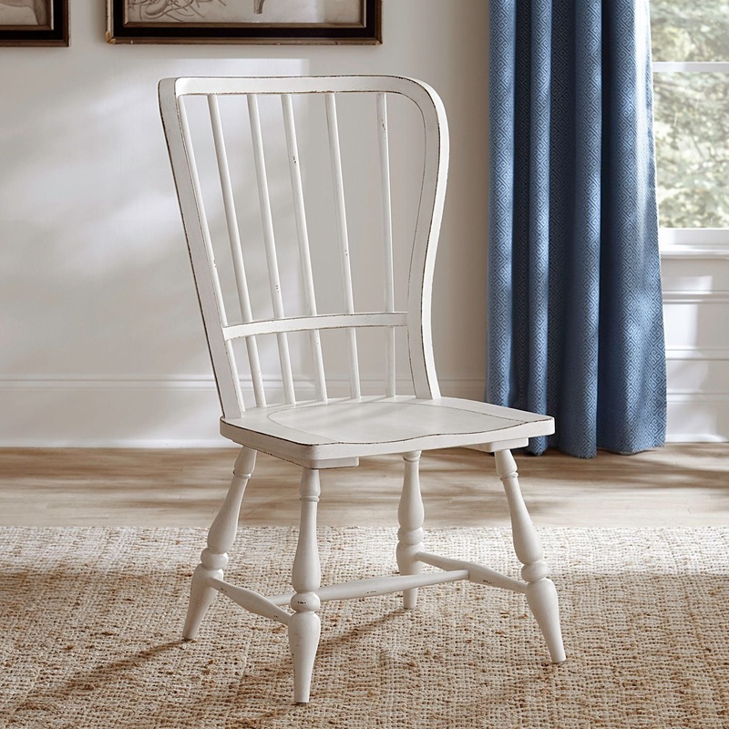 Magnolia Manor – Windsor Back Side Chair (RTA) – White