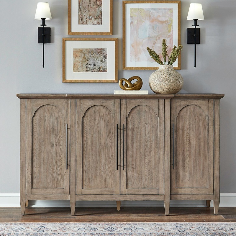 Pavilion – 4 Door Accent Cabinet – Brown