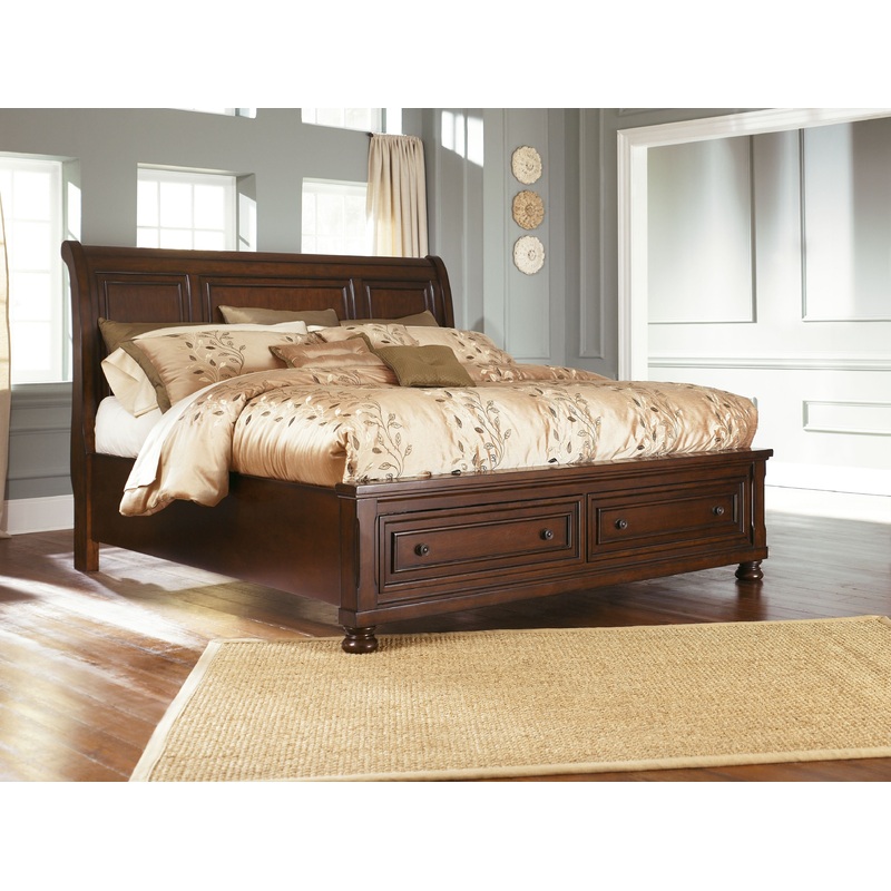Porter – Sleigh Bed With 2 Storage Drawers