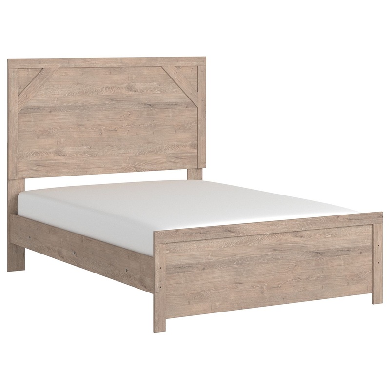 Senniberg – Panel Bed|Light Brown|Full|Queen|King