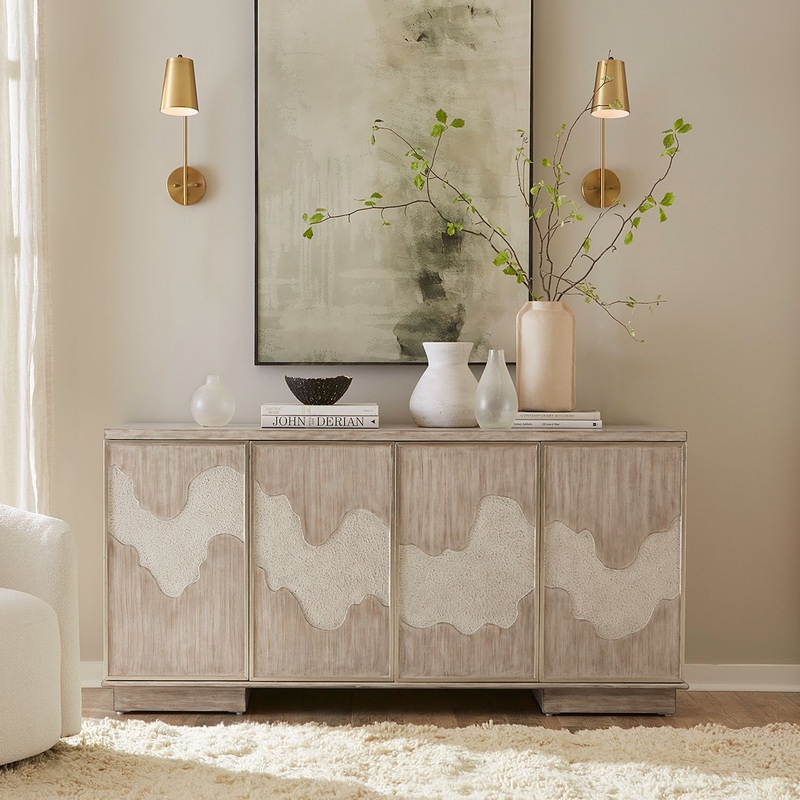 Terrace – 4 Door Accent Cabinet – Gray