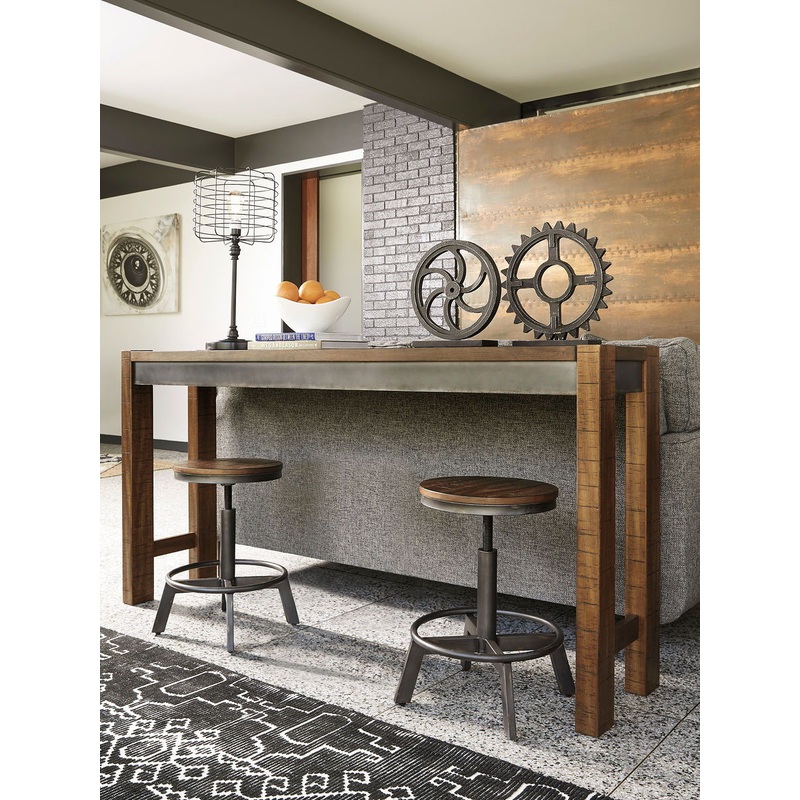 Torjin – Dark Brown – 3 Pc. – Long Counter Table, 2 Stools