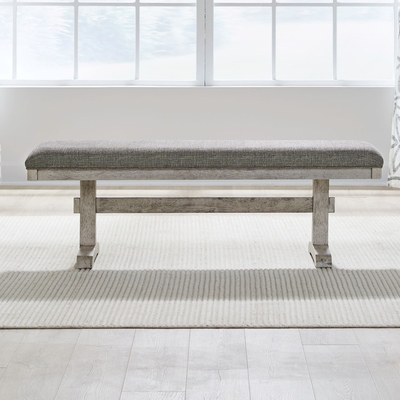 Hallendale – Upholstered Dining Bench (RTA) – White
