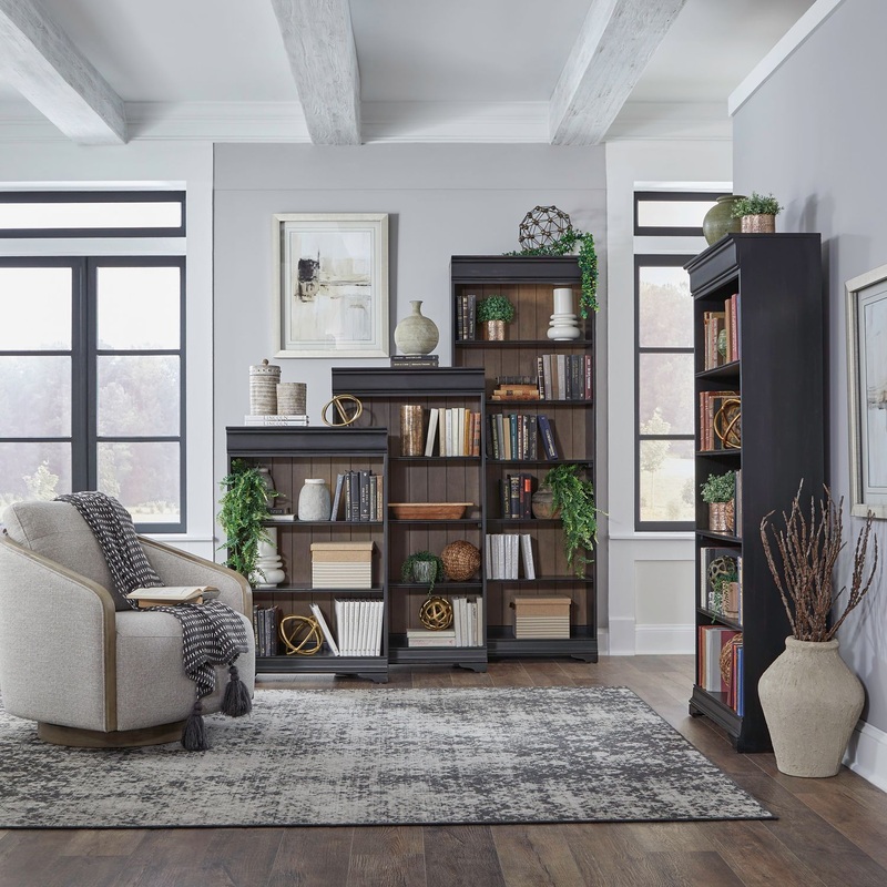 Meritage – Stepped Bookcase Wall – Black