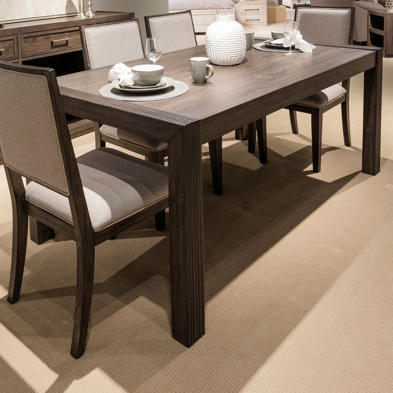 Modern Edge – Rectangular Leg Table – Brown