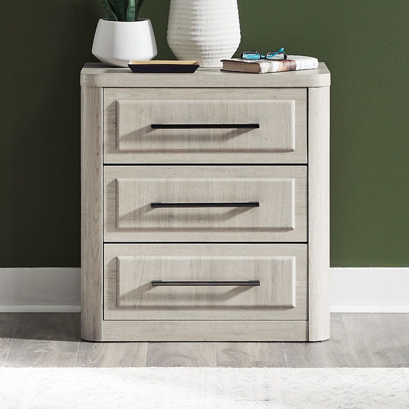 Modern Play – Nightstand With Charging Station – White