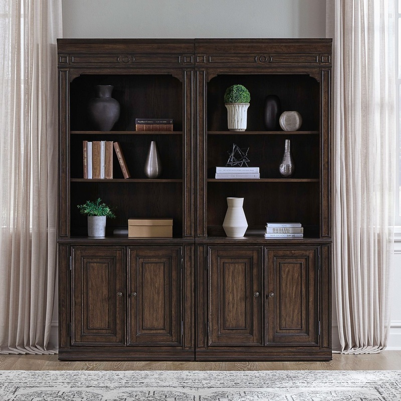 Provence Park – 2 Piece Bunching Bookcase Set – Brown