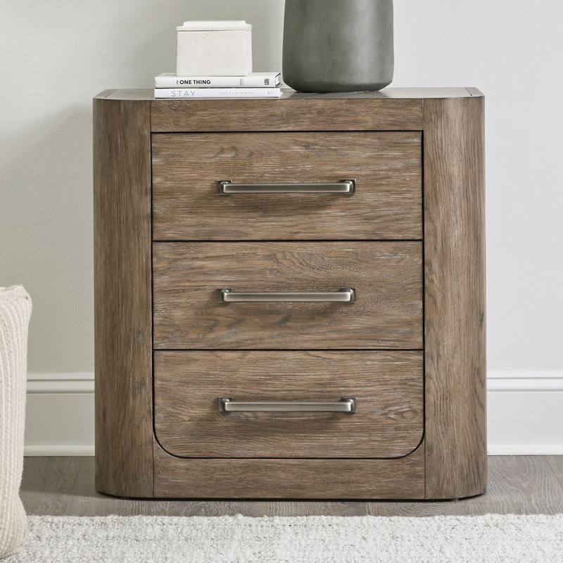 South Bend – Nightstand With Charging Station – Brown