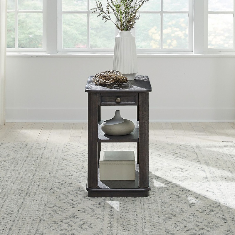 Wallace – Chair Side Table – Brown