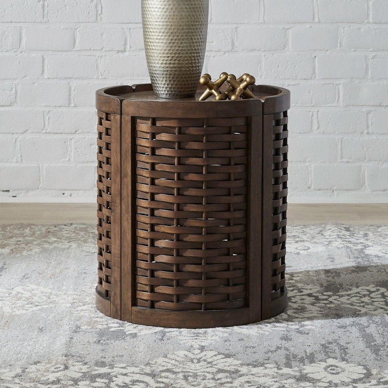 Warren Park – Round End Table – Brown