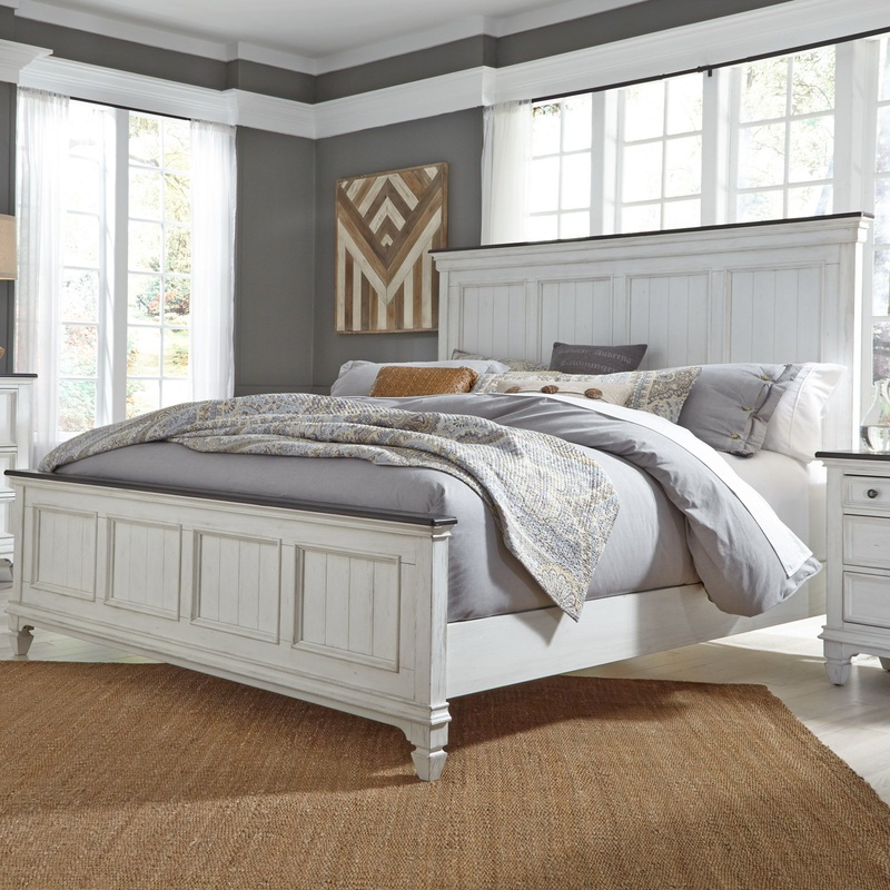 Allyson Park – Panel Bed|White|California King|King|Queen|Full|Twin