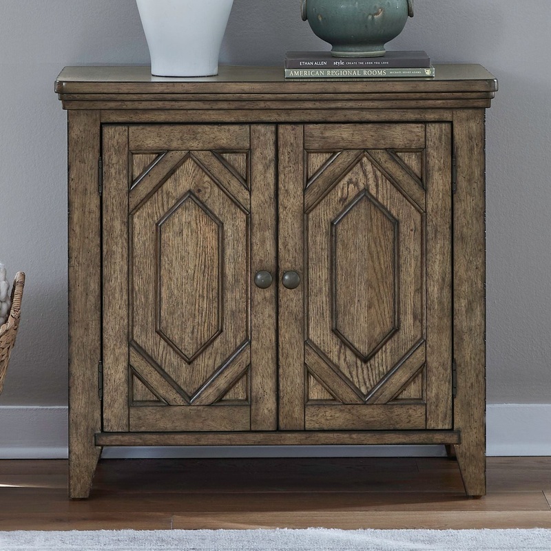 Carolina Park – 2 Door Bedside Chest With Charging Station – Brown