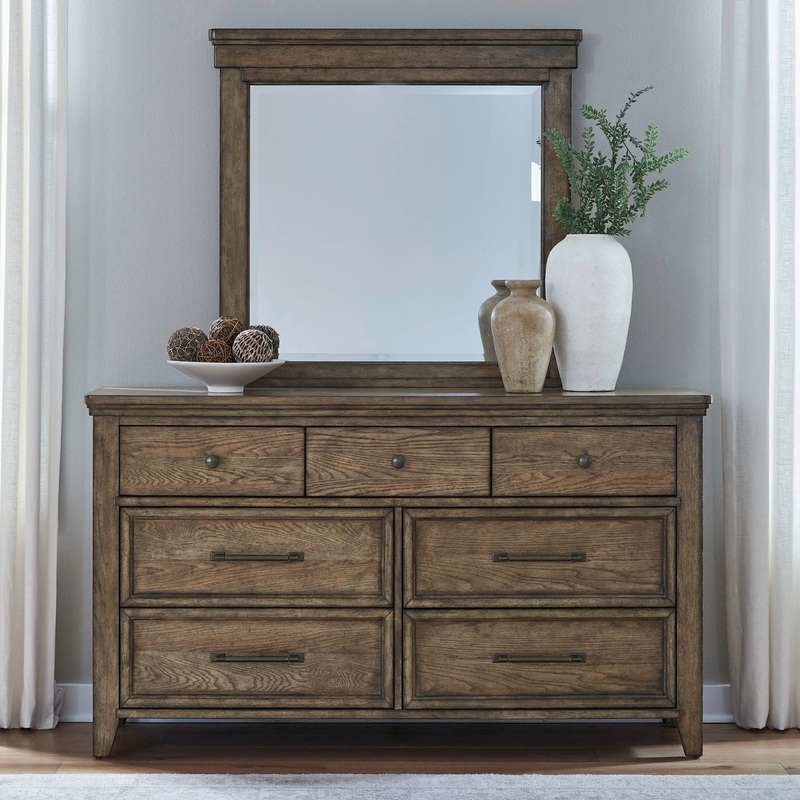 Carolina Park – Dresser & Mirror – Brown