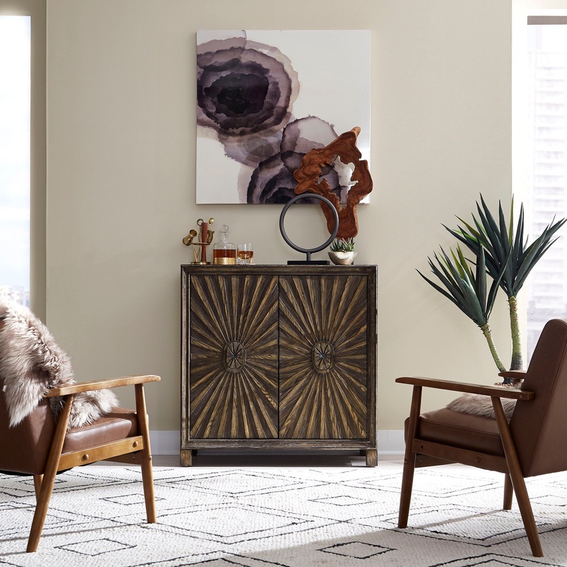 Chaucer – Accent Cabinet|Dark Brown|38″W x 19″D x 39″H|56″W x 19″D x 36″H