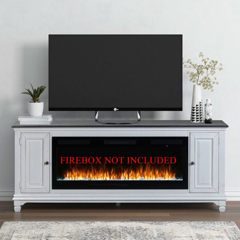 Fireplace TV Consoles – 80 Fireplace TV Console – White