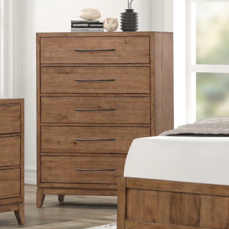 Shaker Lakes – 5 Drawer Chest – Brown