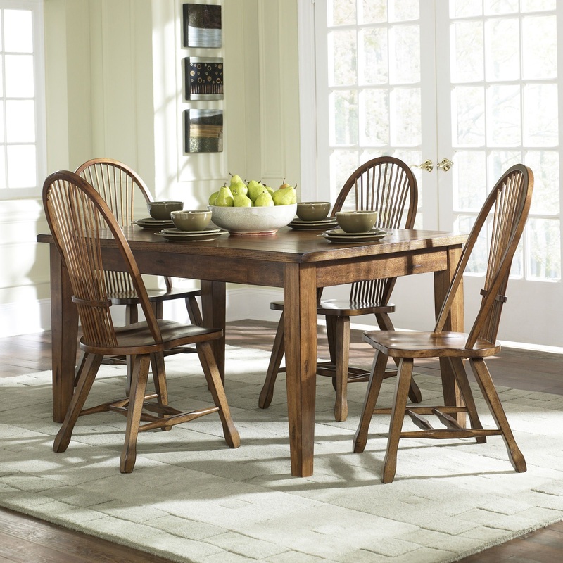 Treasures – Dining Room Set|Dark Brown|Light Brown|5 Pc. Table, 4 Chairs