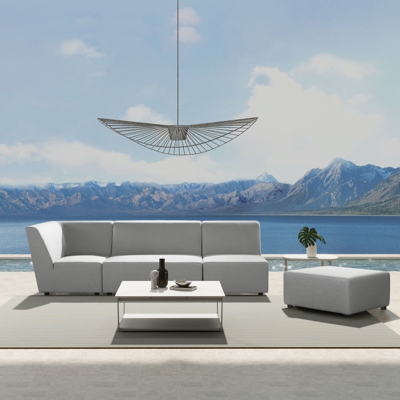 Cleo – Modular Upholstered Patio Ottoman Axroma Olefin
