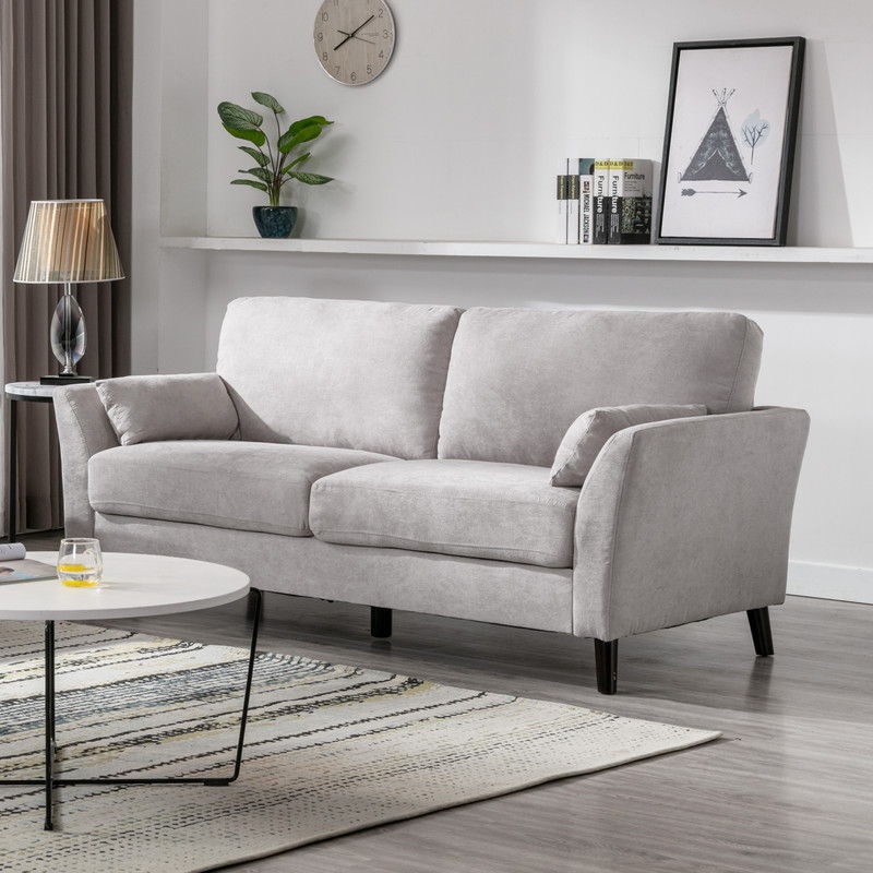 Damian – Woven Fabric Sofa|Dark Gray|Gray