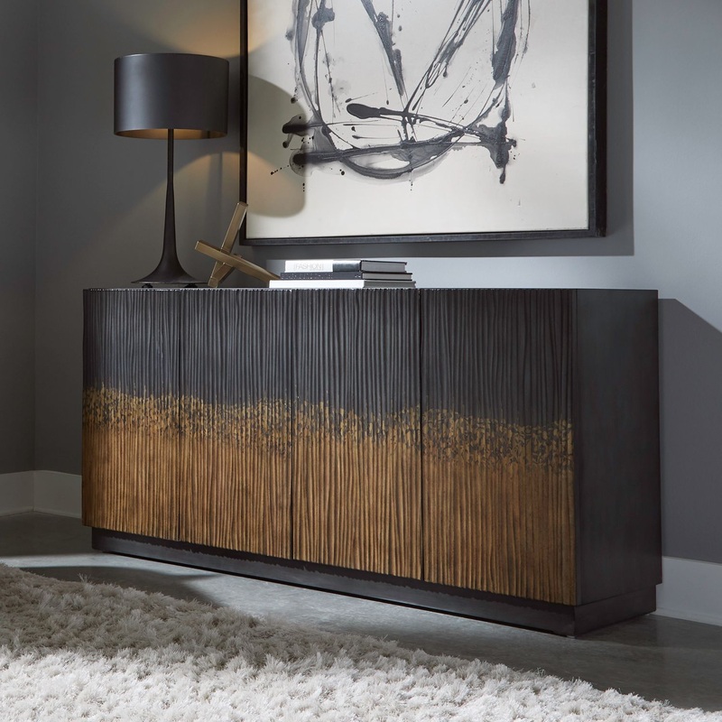 Fiore – Accent Cabinet|Dark Brown|4 Doors|2 Doors