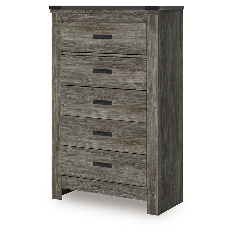 Frandern – Gray – Five Drawer Chest