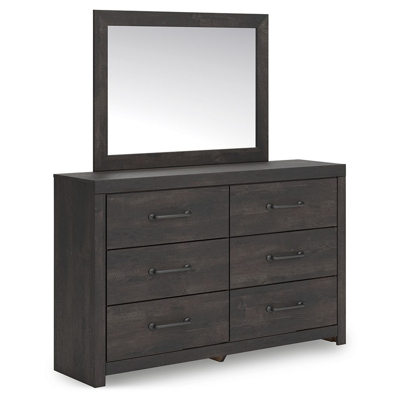 Hollivern – Dark Gray – Dresser And Mirror