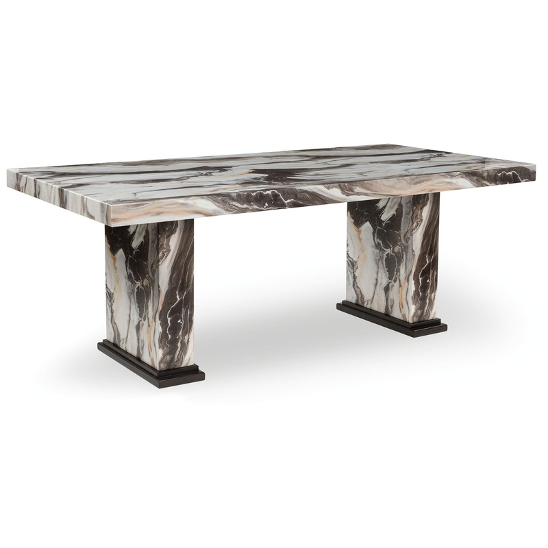 Jeshina – Dark Brown / Beige – Dining Table