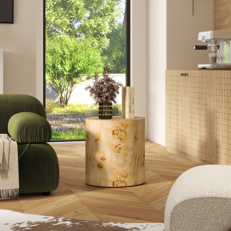 Nebula – Accent Oval Pillar Side Table