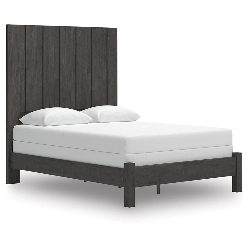 Fraluna – Panel Bed|Dark Gray|King|Queen