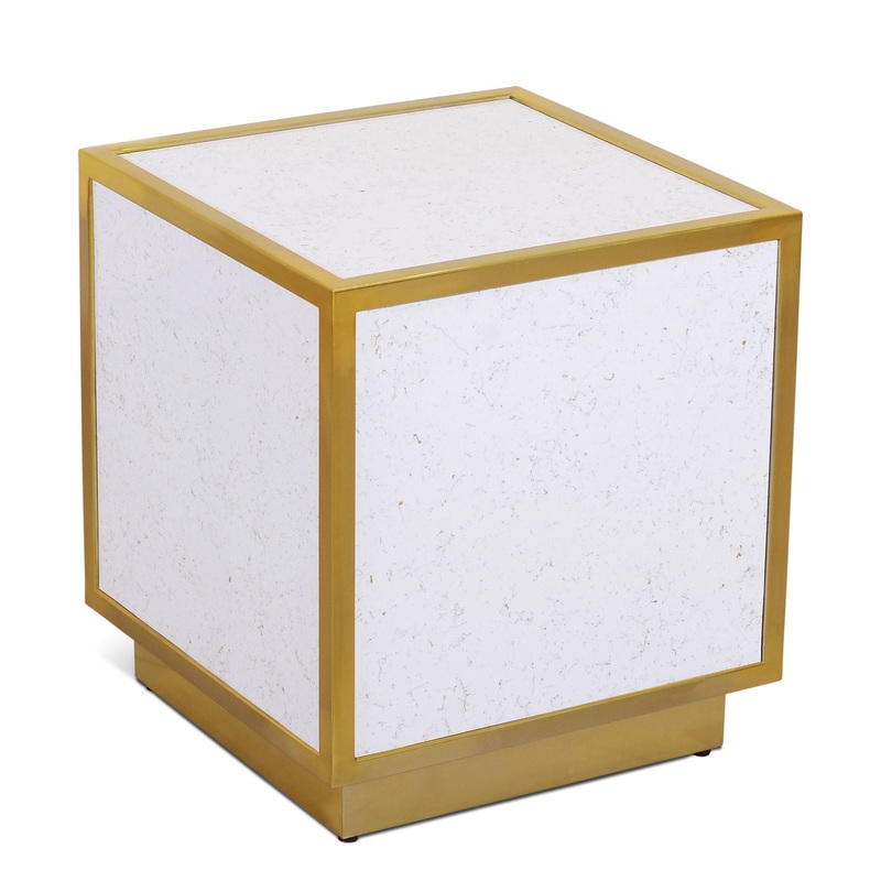 Glitz – End Table|White|Black