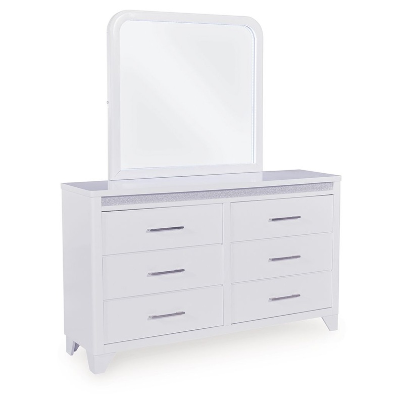 Jarlee – White – Dresser And Mirror