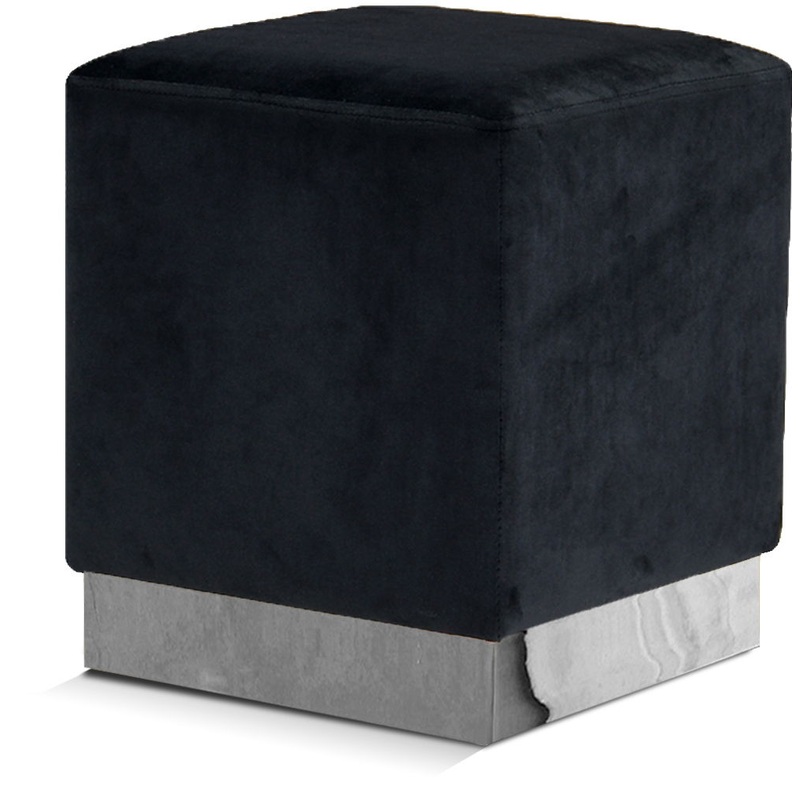 Jax – Stool Ottoman|Black|Blue|Dark Gray