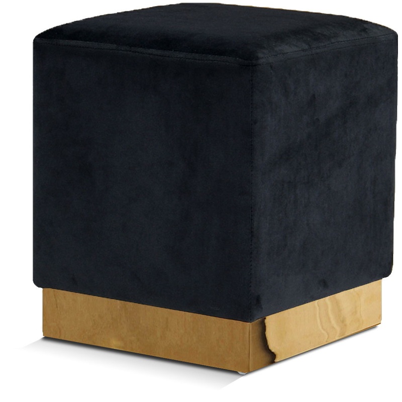 Jax – Stool Ottoman with Gold Base