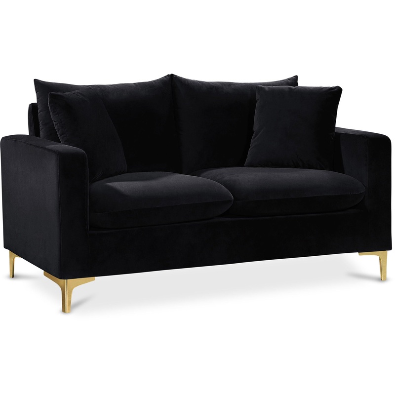Naomi – Loveseat|Black|Light Brown|Green|Dark Gray|Pink|Blue|Beige