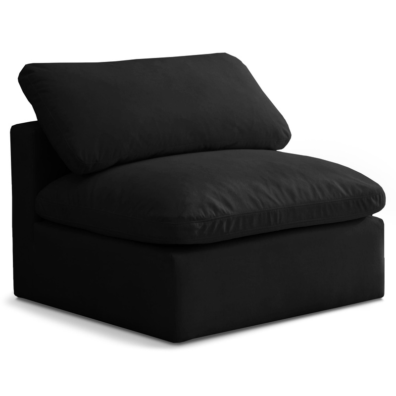 Plush – Modular Armless Chair|Beige|Black|Gray|Blue