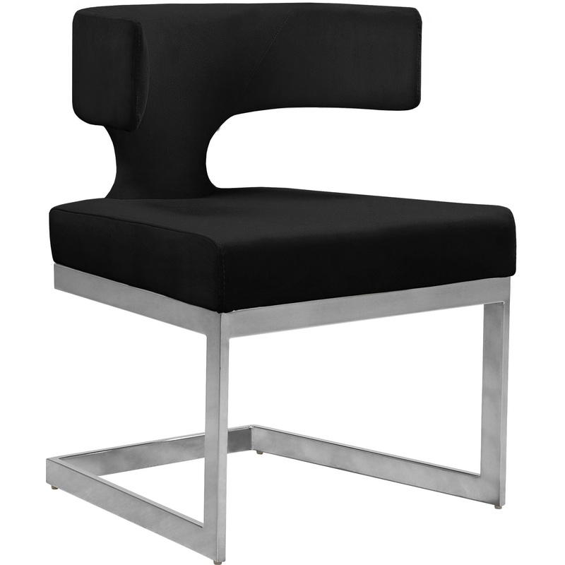 Alexandra – Dining Chair with Chrome Legs