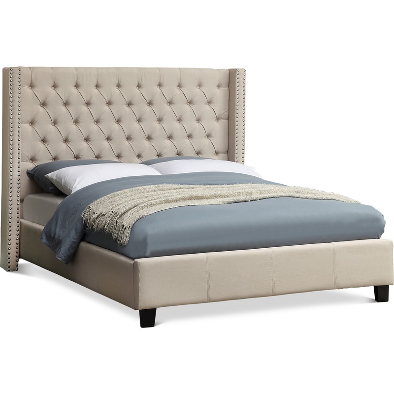 Ashton – Bed|Beige|Dark Gray|Blue|Queen|Twin|King|Full