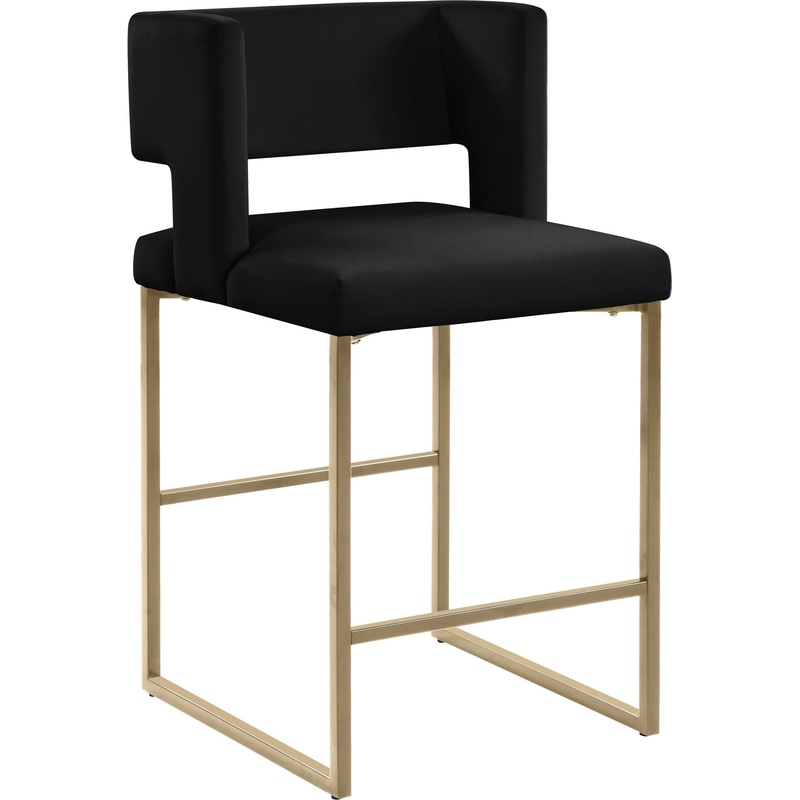 Caleb – Counter Stool with Gold Legs (Set of 2)