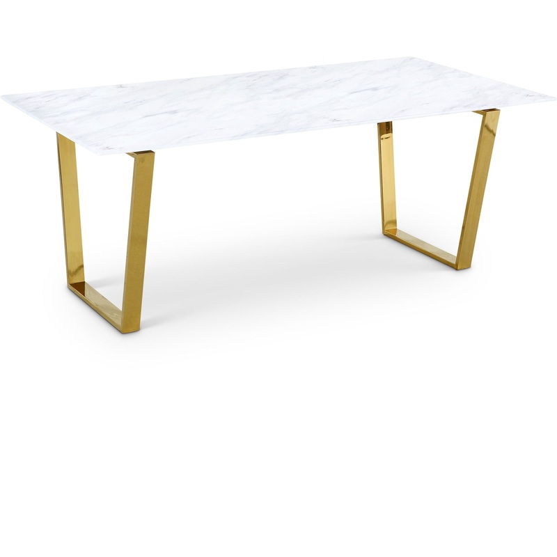 Cameron – Dining Table|Gold|72″W x 39″D x 30″H|64″W x 38″D x 30″H