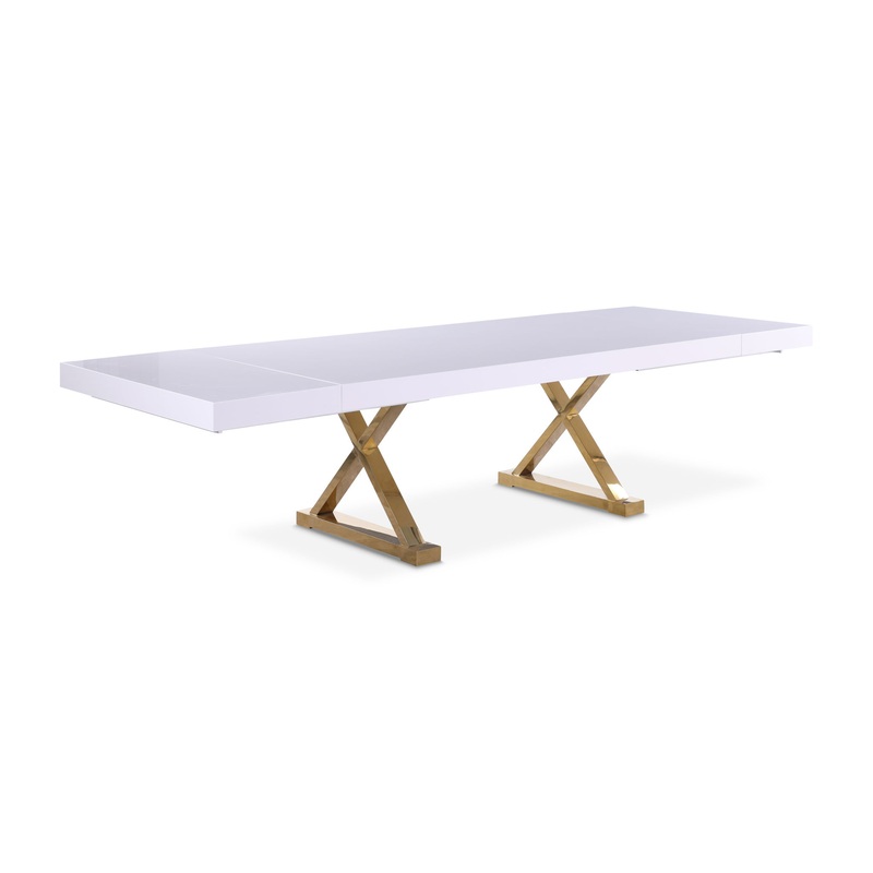Excel – Extendable Dining Table with Gold Base