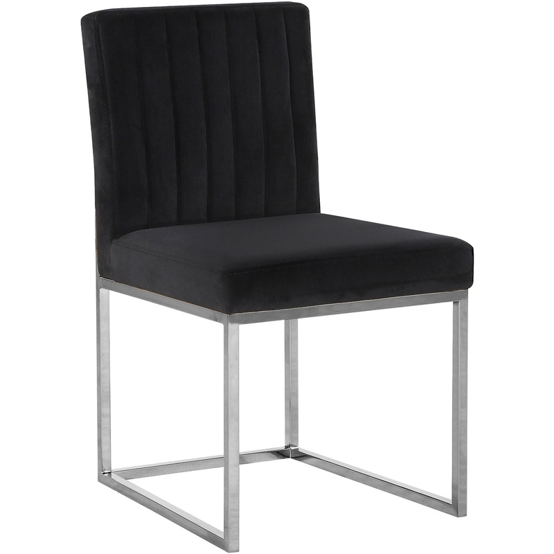 Giselle – Dining Chair with Chrome Base (Set of 2)